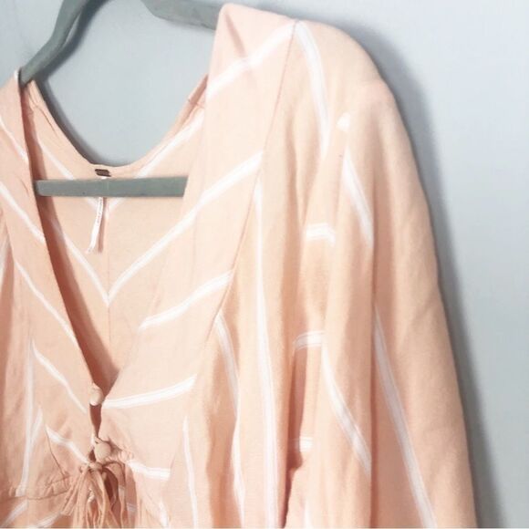 FREE PEOPLE | Samifran Petal Combo Ruffle Long Sleeve Top Women’s Size Large - Picture 5 of 14